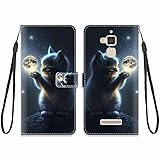 KARTXITAI Cuir Coque Compatible avec ASUS Zenfone 3 Max ZC520TL avec Support Clapet Design Motif...