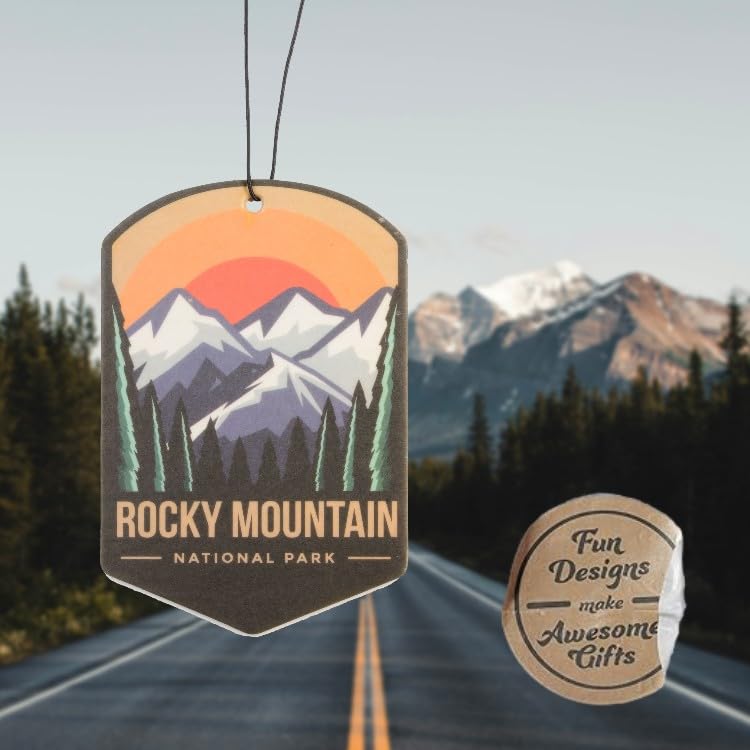 Image of Outdoor Adventure Car Air Freshener 3 Pack Scented With Premium Oils By Fresh Fresheners (Rocky Mountain National Park)