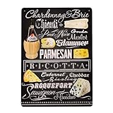 cartel mural en bronze Affichage polyvalent : idéal pour une utilisation en intérieur et en extérieur dans les cuisines, salles à manger, barbecues, terrasses, restaurants et bars - Dimensions : 20 x 30 cm