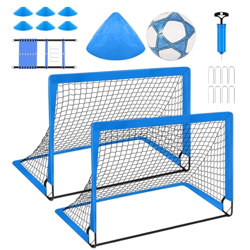 GkgWuxf Objetivos de fútbol para niños para Patio Trasero, pequeña Red de fútbol - Conjunto de Red de fútbol emergente portátil | Equipo de Entrenamiento para Playa al Aire Libre, Actividad Deportiva