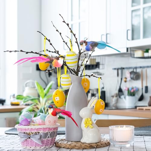 6 pcs Bird Decorations Artificial Birds Bird Ornaments Small Birds On Clip Colourful Artificial Feather Foam Birds Bird Decoration Tree Ornament Garden Bird Ornaments for Home Garden - Image 3
