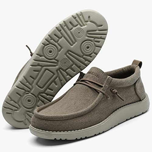Image of 1TAZERO Men Slip On Shoes Loafer with Arch Support Insoles,Men Casual Shoes for Plantar Fasciitis | Wide Fit Design, Arch Support Footbed, Ideal for Plantar Fasciitis Relief, Lightweight All-Day Comfort Walking Shoes
