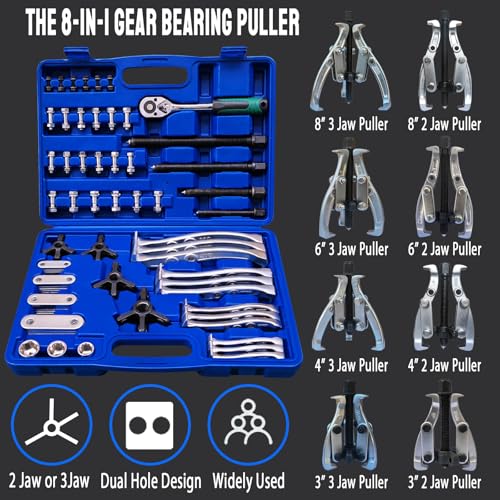 Kit extracteur de roulement en acier Cr-V robuste pour mécanique de précision