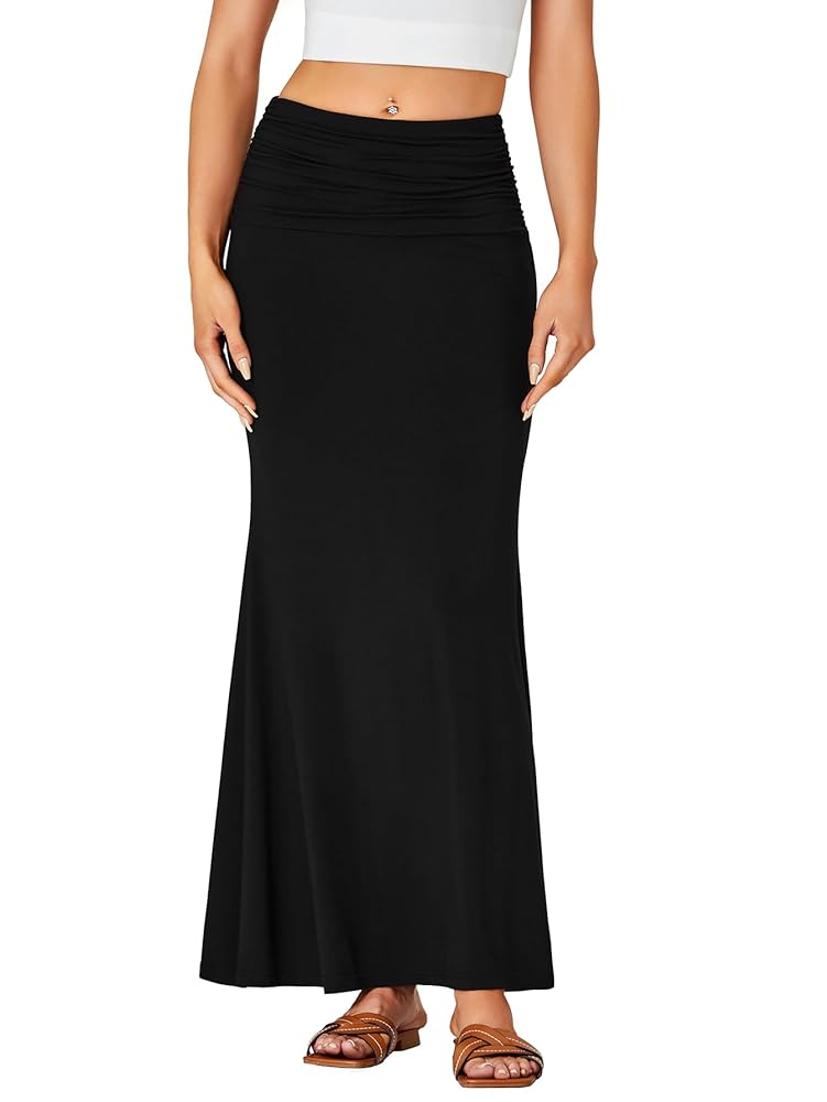 【BAON】Kiruni banding flare long skirt Flare Skirt, Maxi Skirt, Cotton Skirt With Dot, A-line Skirt