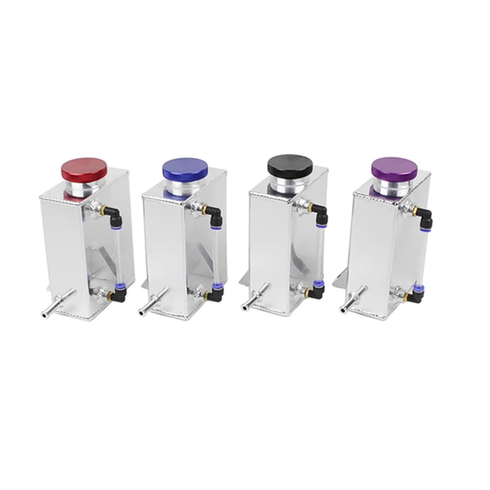 Réservoir De Liquide Refroidissement Radiateur En Aluminium Universel 600 Ml Avec Indicateur Niveau Vase De Liquide De Refroidissement