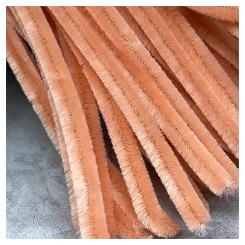 Image of 100Pcs Pipe Cleaners Craft Set | Chenille Stem Fuzzy Sticks DIY Craft Supplies for Art Projects Activities, Decorations, Flower Making, Modeling & Sculpting (Peach Coral)