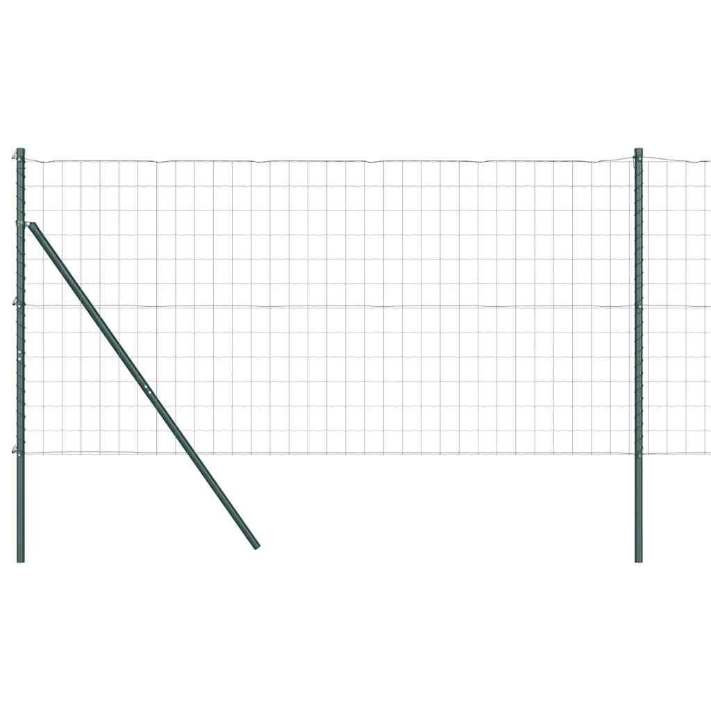 Steel PVC Garden Fence Panel with Post Green 1.2 x 10 m Outdoor Boundary Kit Weather Resistant Easy Setup for Patio Backyard Pet Enclosure Modern Style Durable Barrier Kit