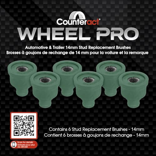 Image of Counteract WP-SB14 14mm Wheel Pro Stud Brush -6 pk - Clip in