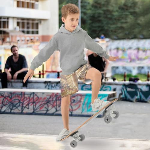 DOMIKING Alpaca Flowers Yellow Kids Shorts Pull-on Boys Shorts with Elastic Waist Casual Athletic Pants for Outdoor Playwear4