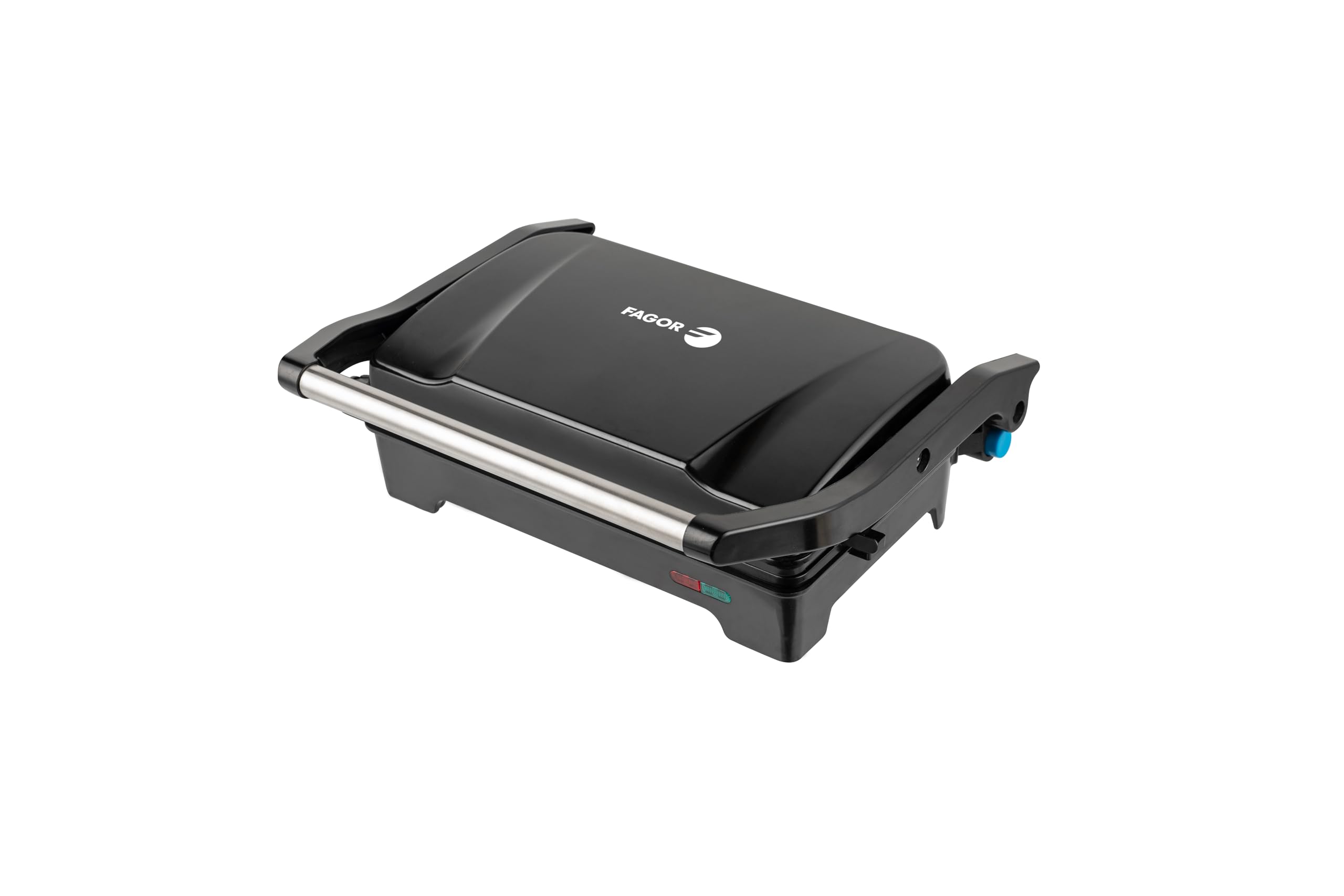 Fagor EasyGrill wielofunkcyjny grill 1200 W, rozmiar XL, 26 x 16,5 cm, otwór 180°, powłoka nieprzywierająca, uchwyt zimny dotyk, idealny do mięsa, warzyw i przekąsek