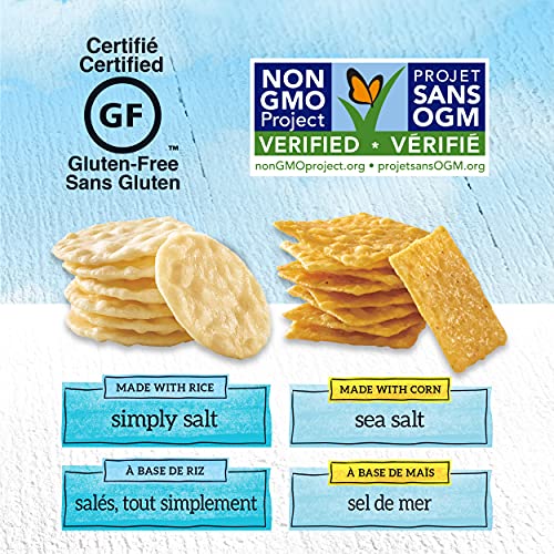 Good Thins, Gluten-Free Rice Crackers, Sea Salt & Pepper Flavour, 100G/3.5Oz, (Imported From Canada) #TOP6