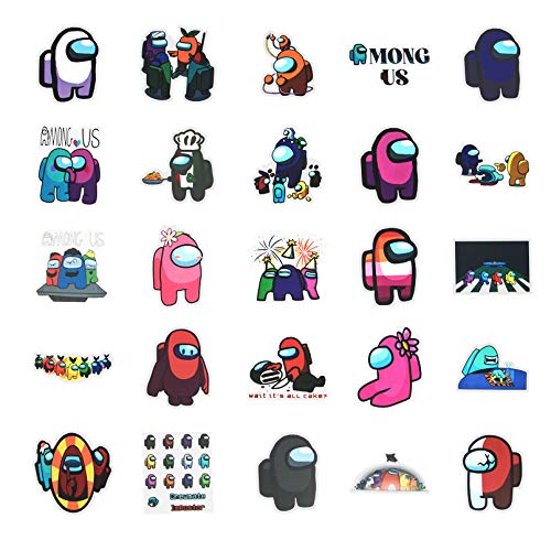 image for Roberly 50Pcs Among Us Stickers for Laptop, Waterproof Vinyl Water Bot