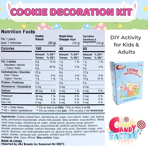Easter Cookie Decorating Kit with Icing & Candy, 4 Pack DIY Easter Activity Kit for Friends & Family – Fun Holiday Baking & Decorating Set