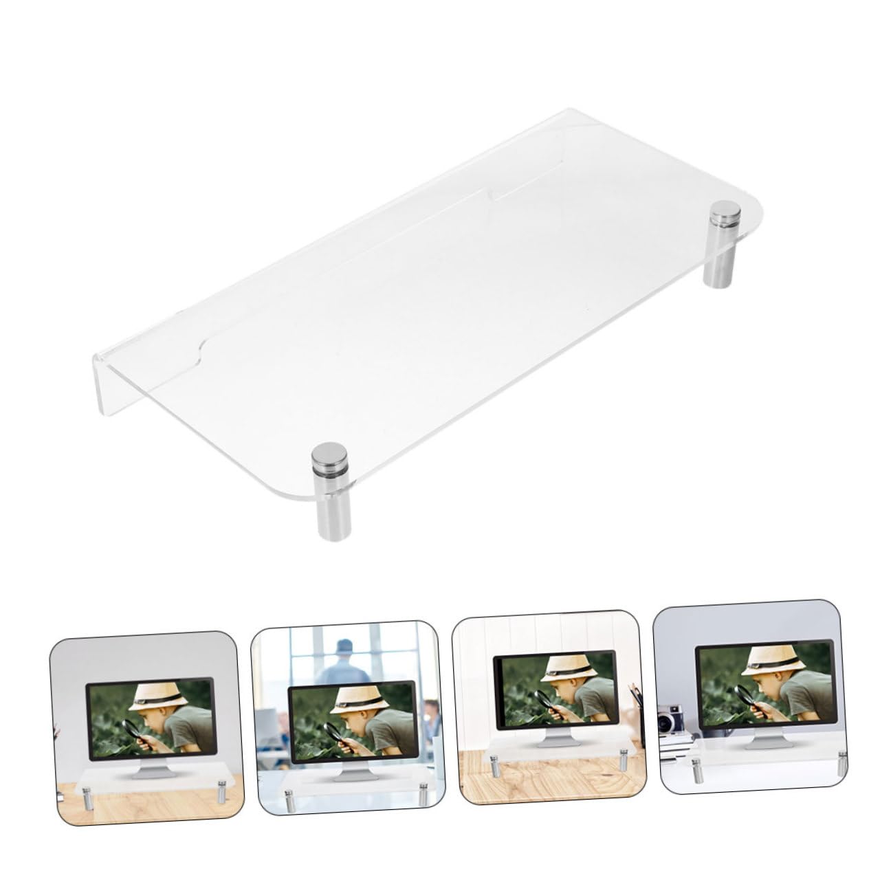 Jojofuny 2 Pièces Support De Bureau Square Organisateur De Bureau