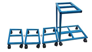 RAJCHAIR Custom Inverter 5 Battery Trolley | Twin Caster Wheels Suitable for All Type of Inverter Batteries