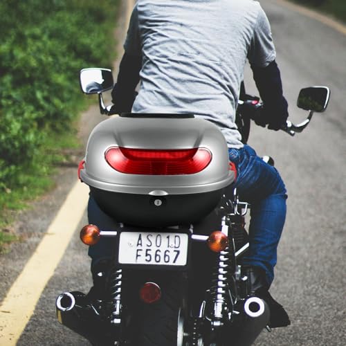 Top Case Moto Plastique PP Coffre Arrière Scooter avec Fixation
