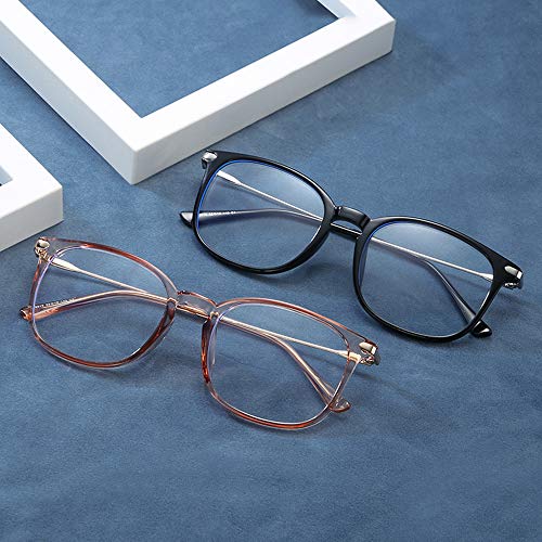 Óculos, Andoer LG8815 Blue Light Blocking Óculos Frame Light Plastic & Metal Eyeglasses Frame para h