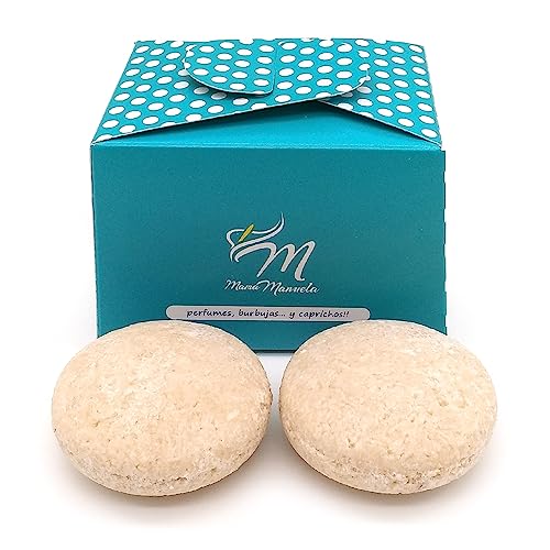 Champú sólido para cabello rizado - 100% natural - Con aceite de almendra y avena - Para pelo rizo, seco o encrespado - Define y nutre el rizo - Hecho en España (Pack 2 ud)