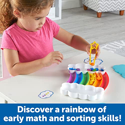 Learning Resources Rainbow Sorting Set,37 Pieces, Ages 3+, Fine Motor Skills, Color And Sorting Recognition, Addition Skills, Sensory Tray Toys #TOP1