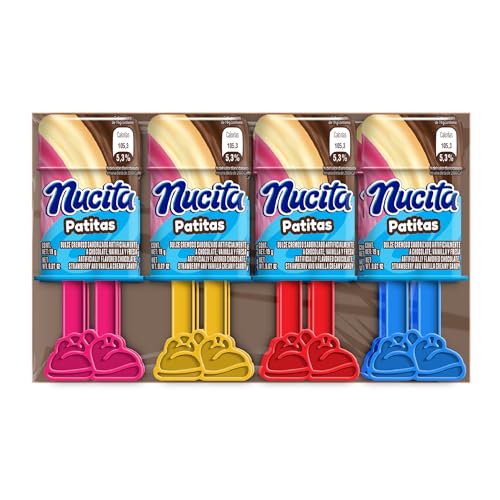 Nucita Patitas Candy | Creamy Candy for Children | Chocolate, Vanilla & Strawberry Flavors | 5.3 Ounce (Pack of 1)