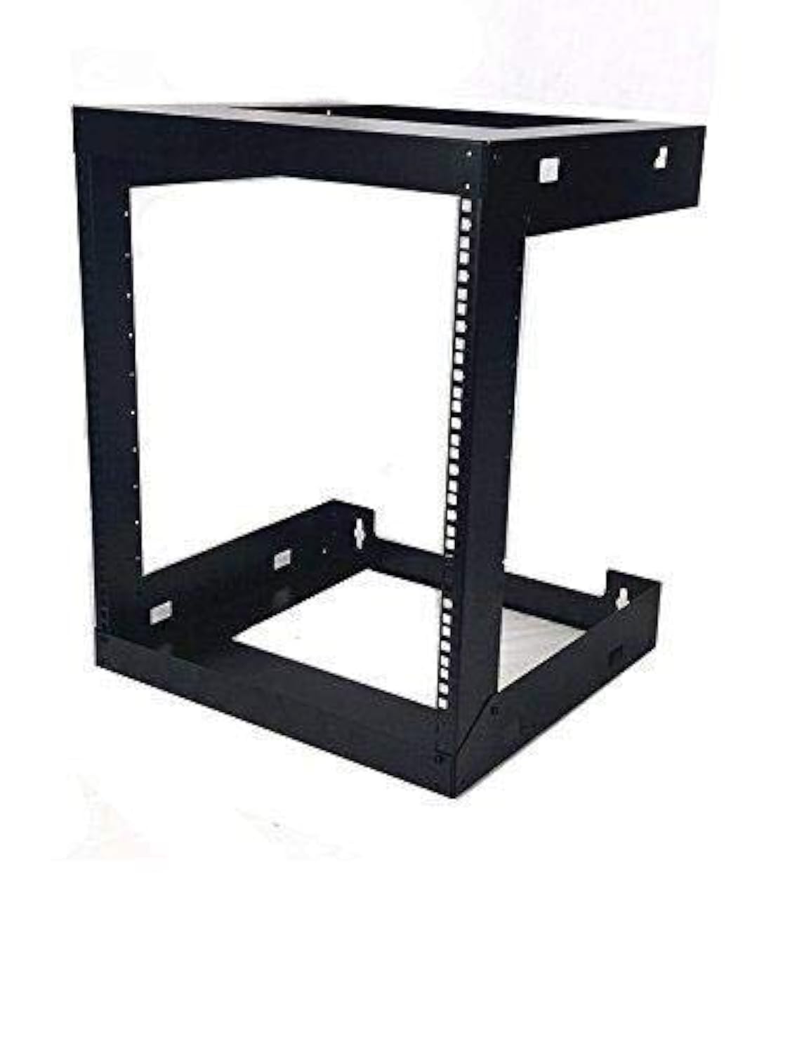 Raising electronics 12U Wall Mount Open Frame 19 Inch Server Equipment Rack Threaded 15 Inch Depth Black (12U)