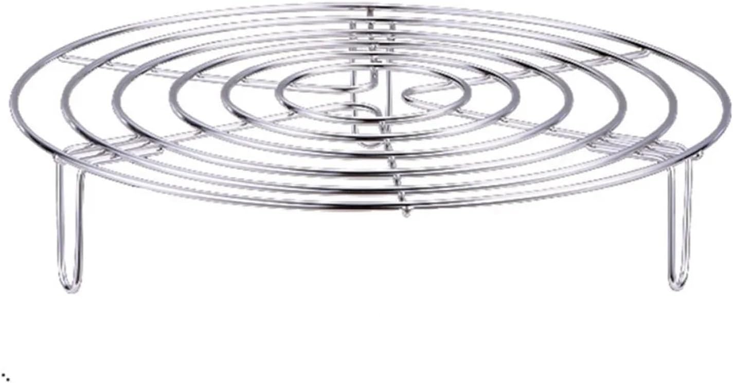 304 Stainless Steel Round Durable Pot Pan Pressure Cooker Trivet Steamer Shelf Rack Heavy Duty Cookware Accessories(15.5CM)