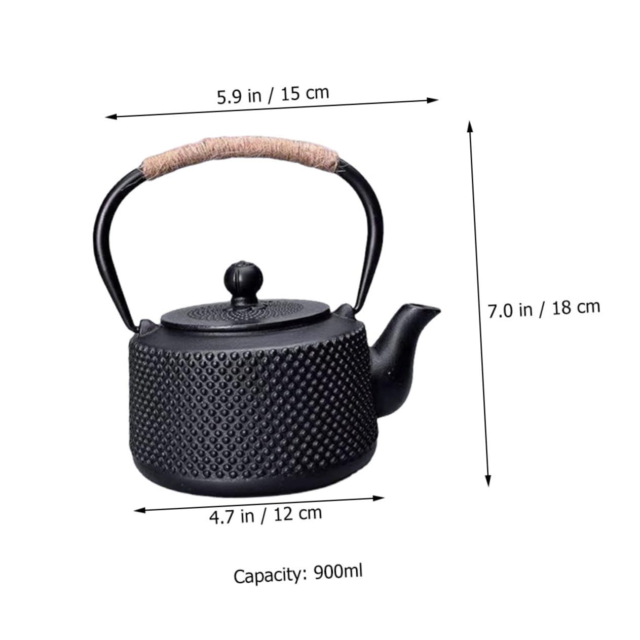 Teiera in Ferro Tetsubin Bollitore Decorativo da Cucina Filtro per Infusi Manico Antiscottatura per Casa e Ufficio