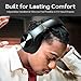 DOQAUS Bluetooth Headphones Over Ear, 90H Playtime Wireless, 3 EQ Modes, HiFi Audio & Deep Bass, ENC Noise Isolating Mic, Soft Earpads for Phone/PC