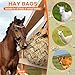 3 Pcs Hay Bags for Horses, Hay Nets for Horses Goat Sheep,Goat Hay Feeder for Slower Feeding,Strong Load-Bearing Hay Bag Hanging for Horse Stable Trailer (Black and Yellow)