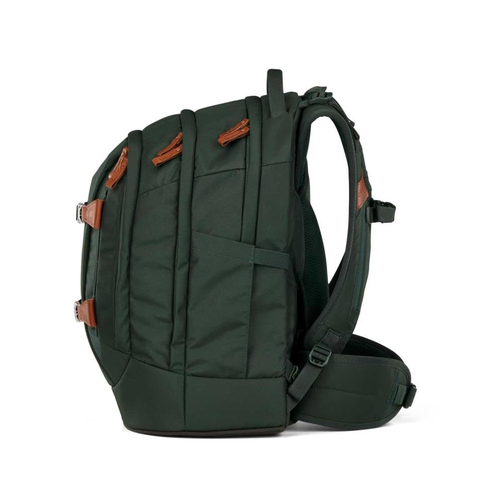 Satch Pack Nordic Black Skandi Edition Schulrucksack Set 3tlg. inkl. Schlamperbox und Sporttasche (Forest Green)