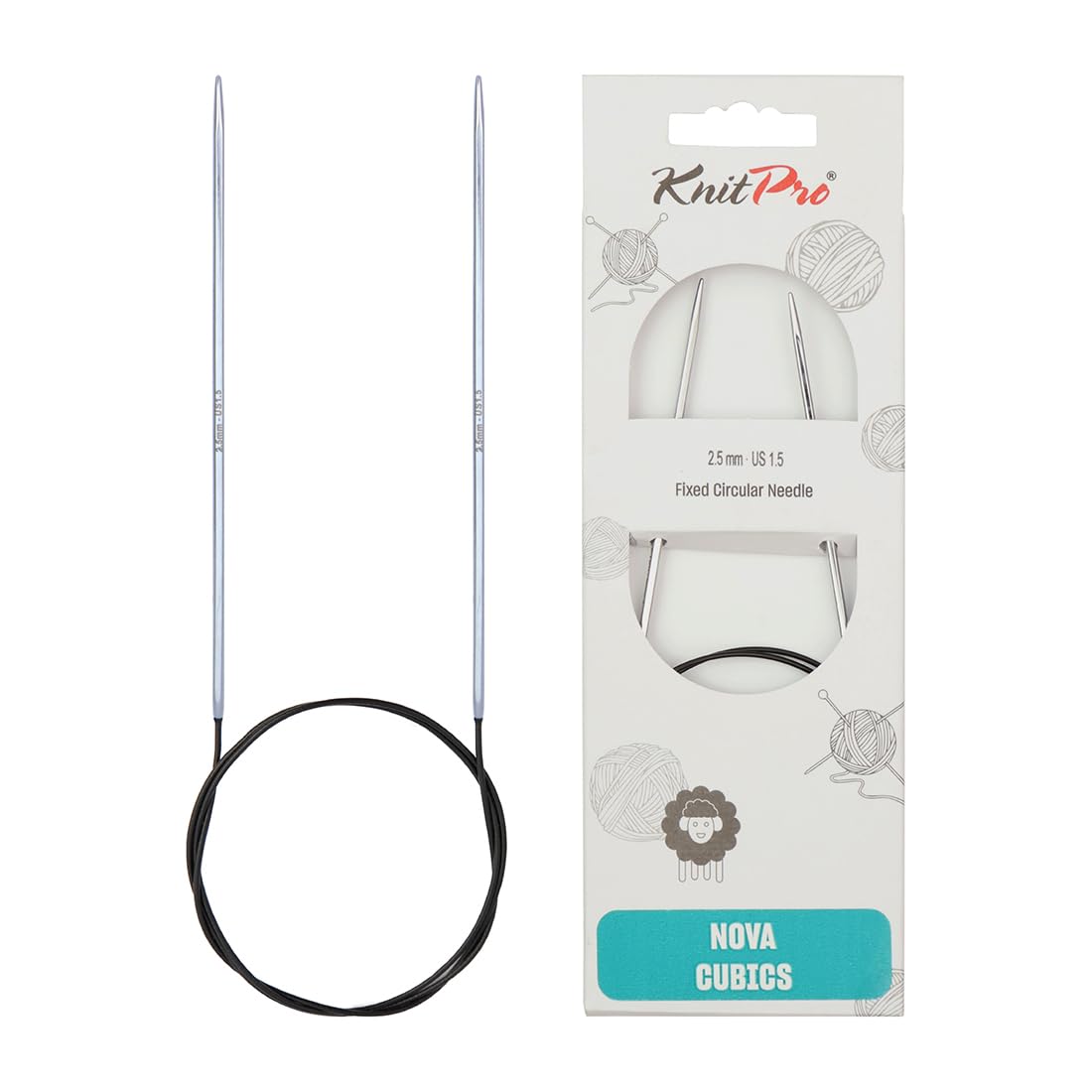 KnitPro Nova Cubics Fixed Circular Needles 47" (120cm) | 2.50mm