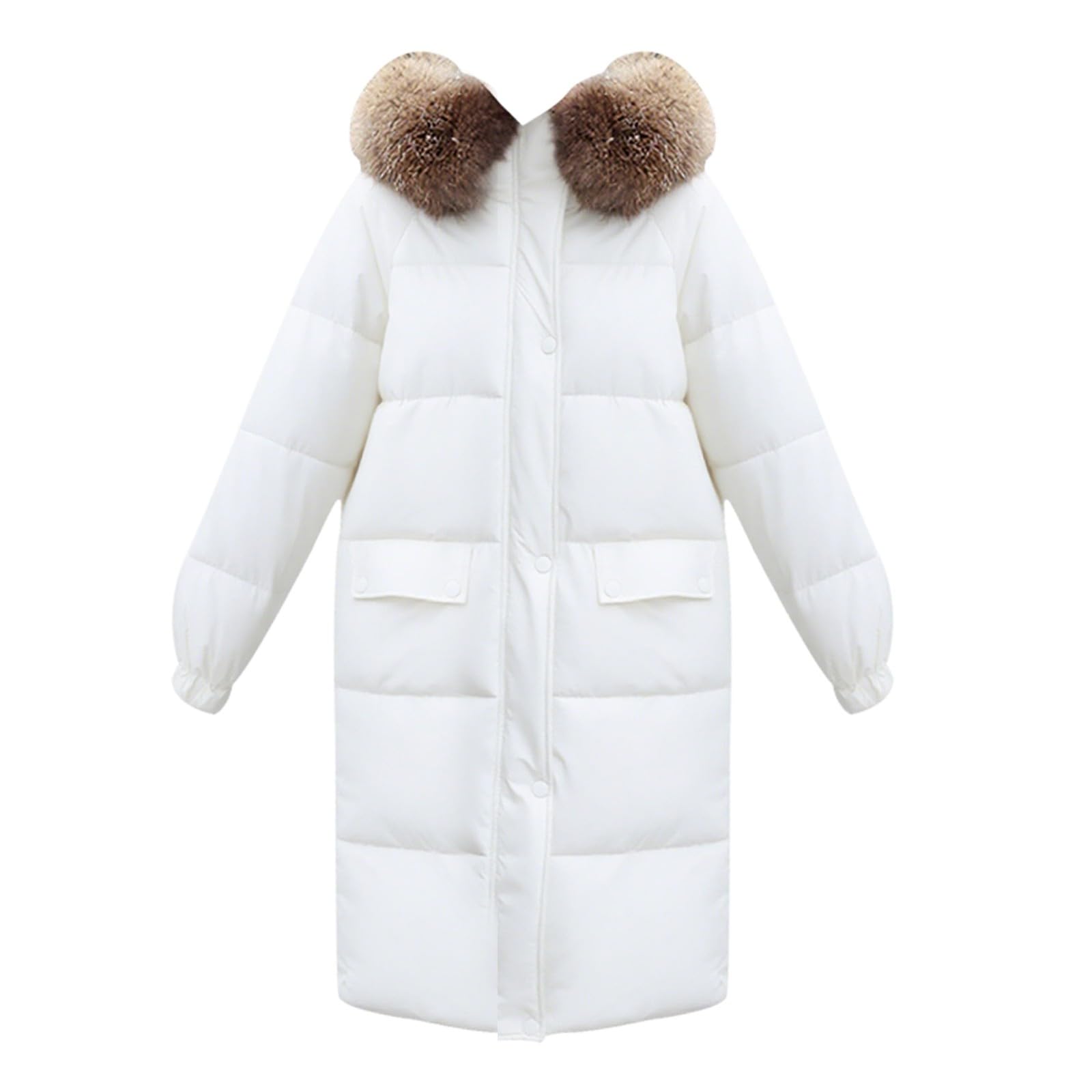 Cappotti invernali da donna, impermeabili, lunghi, lunghi, con bordo in