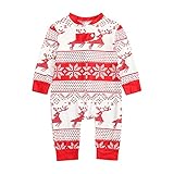 Weihnachten Schlafanzug Familien Weihnachten Pyjama Set Langarm Zweiteiliger Set Christmas Pyjamas Sleepwear Weihnachtspullover + Hose Weihnachtsschlafanzüge Hausanzug Nachtwäsche für Familien
