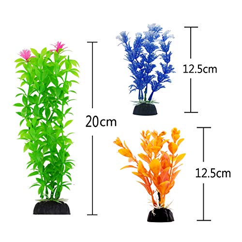 Cousduobe Aquarium Decorations 21 Pack Lifelike Plastic Decor Fish Tank Plants,Used For Household And Office Aquarium Simulation Plastic Hydroponic Plants #TOP3