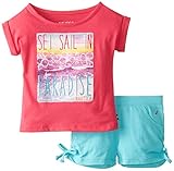 Nautica Baby Girls' Smile Graphic T-Shirt and Short Set