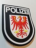 ATG Ärmelabzeichen Polizei Brandenburg 3 D Rubber Patch (Farbig)