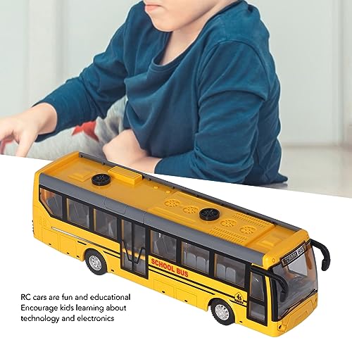 Vehículo de control remoto tipo autobús urbano recargable amarillo de alta simulación 5