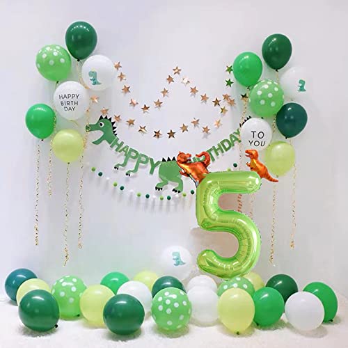 40 Inch Green Number 3 & 2 Pcs Mini Dinosaur Balloon For Boy Birthday Party Decorations, 3Rd Birthday Dinosaur Party Supplies, Green Jungle Dinosaur Theme Birthday Party Balloons Decorations #TOP3