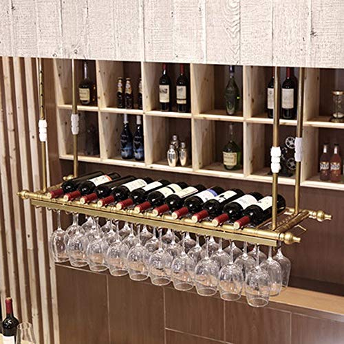 Casier à vin de restaurant suspendu et support de plafond en verre MU