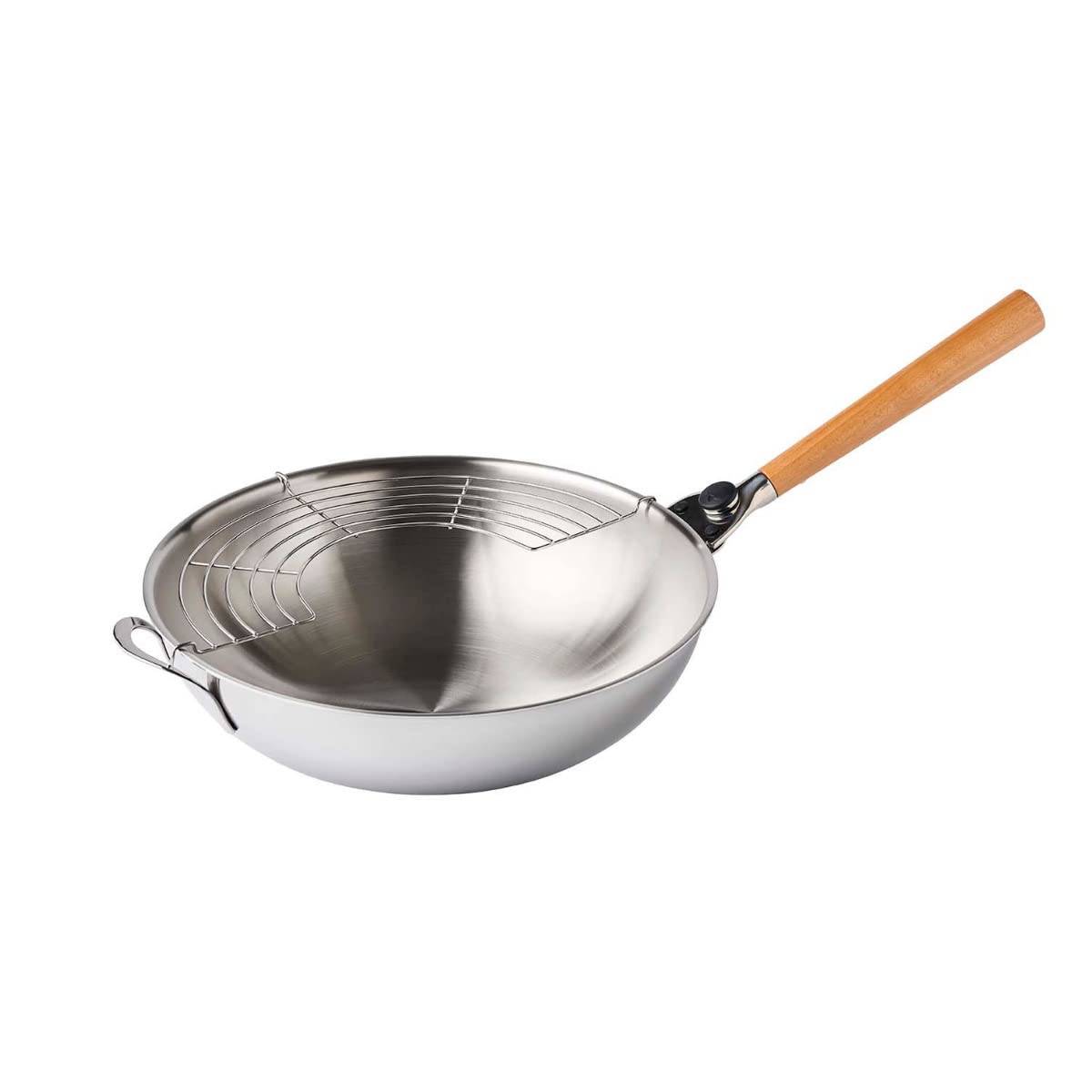 Wok induction en inox pour cuisson saine et rapide Mastrad O'Wok avec poignée amovible