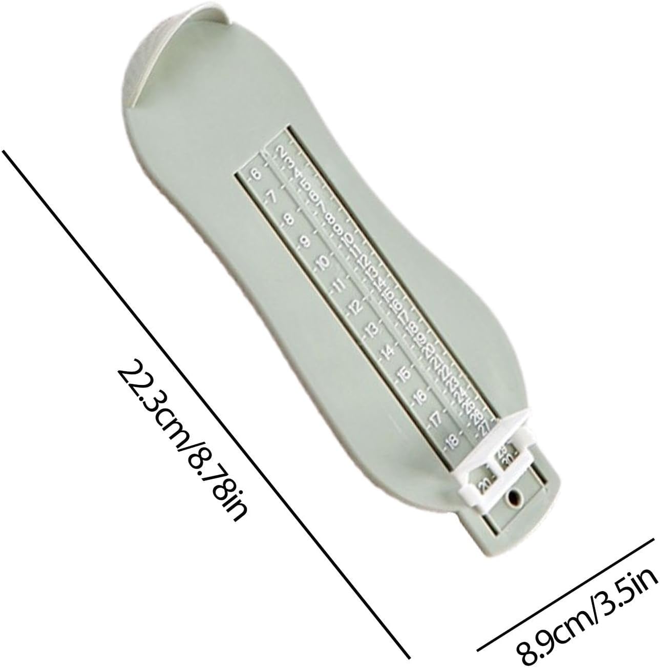 Foot Sizer Measuring Device, Tracking Ruler Set System, 3PCS Adjustable Length Foot Measurement Tool with Clear Scale Design, Compact for Child Shoe Size Checker Kit
