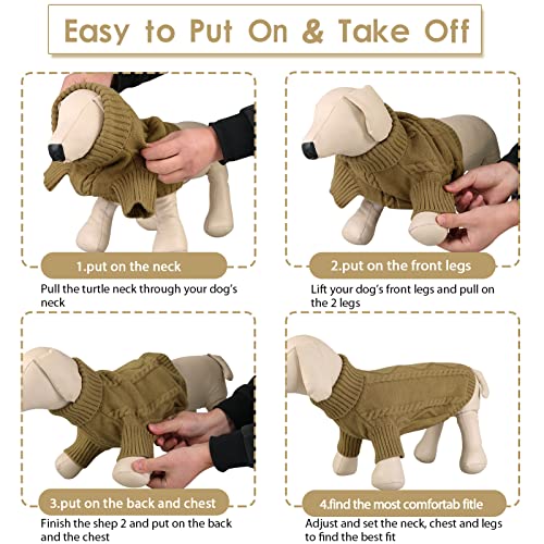 Image of Queenmore Small Dog Sweater for Small Dogs Boy, Winter Dogs /Cats Pullover