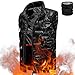 KHXJYC - Gilet intelligente per riscaldamento a temperatura costante, 3 livelli di riscaldamento, anteriore e posteriore, in cotone, ricaricabile, senza maniche, colore: nero, XXXXL