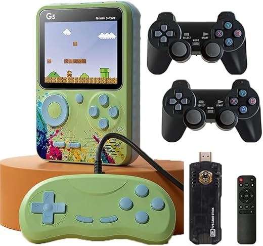 Enfogo Combo C588 - Gaming Console G5 Gaming Machine 2-Player Controller Entertainment Box &amp; 2-in-1 Game Console 10,000+ G...