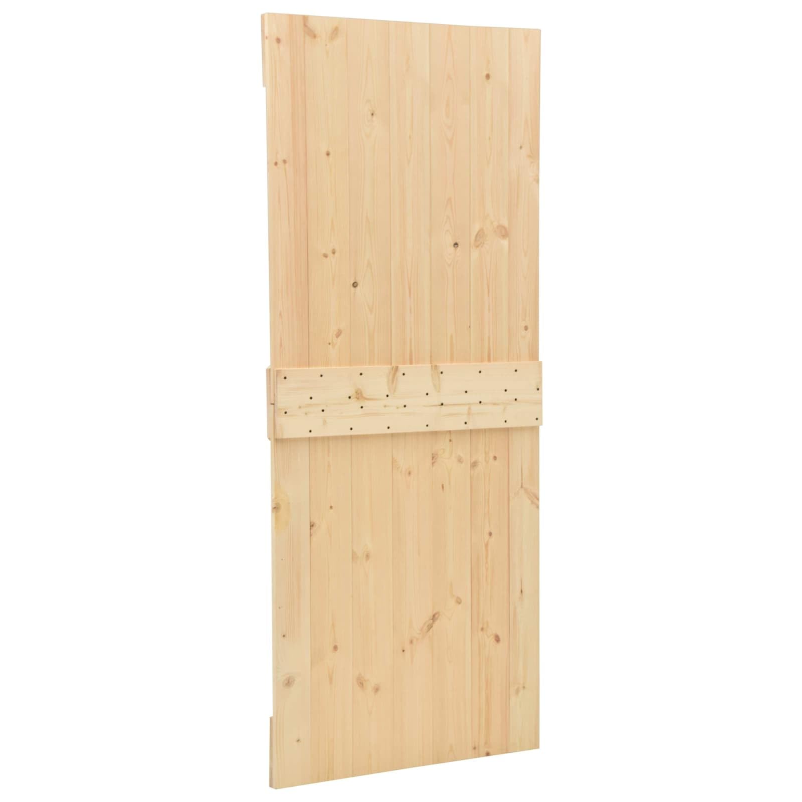 vidaXL Porta NARVIK Naturale 90 x 210 cm Legno di pino solido, Porta rettangolare moderna, in pino solido, salvaspazio, divisorio, design contemporaneo e funzionale