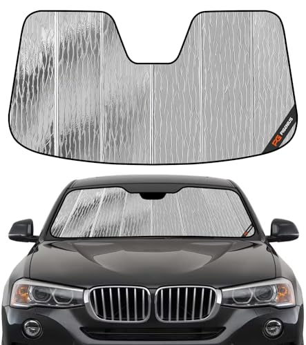 Pigenius Windshield Sunshade for BMW X4 2015-2018 (F26) Gen 1, Reversible Silver/Black
