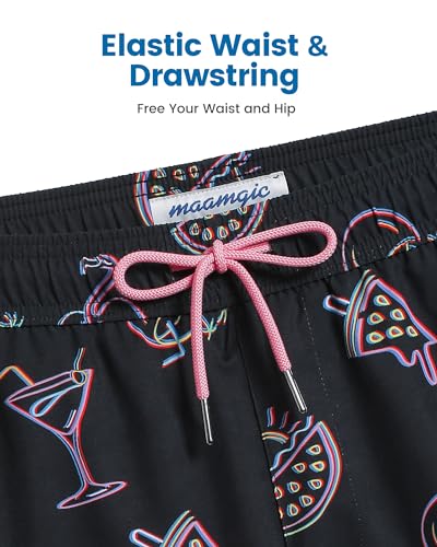 Image of maamgic 2 in 1 Mens Swim Trunks 7 Inch Swim Shorts Swim Suits Board Shorts