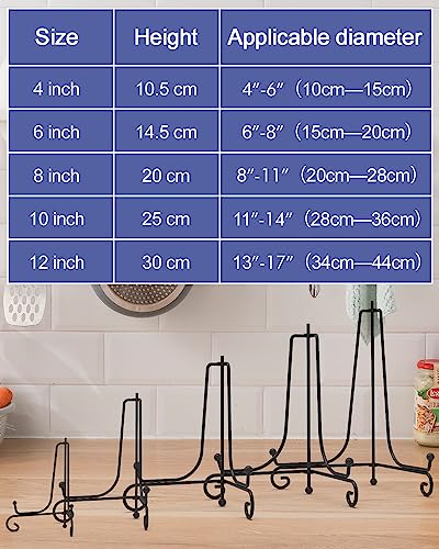Lzerking 4INZDZJ8 Display Stand 8 Packs, 4 Inches Iron Foldable Plate Stand Picture Stand Photo Stand thumb #4