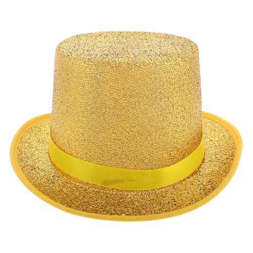 Chapeau de magicien doré victorien unique pour costume de spectacle sur scène