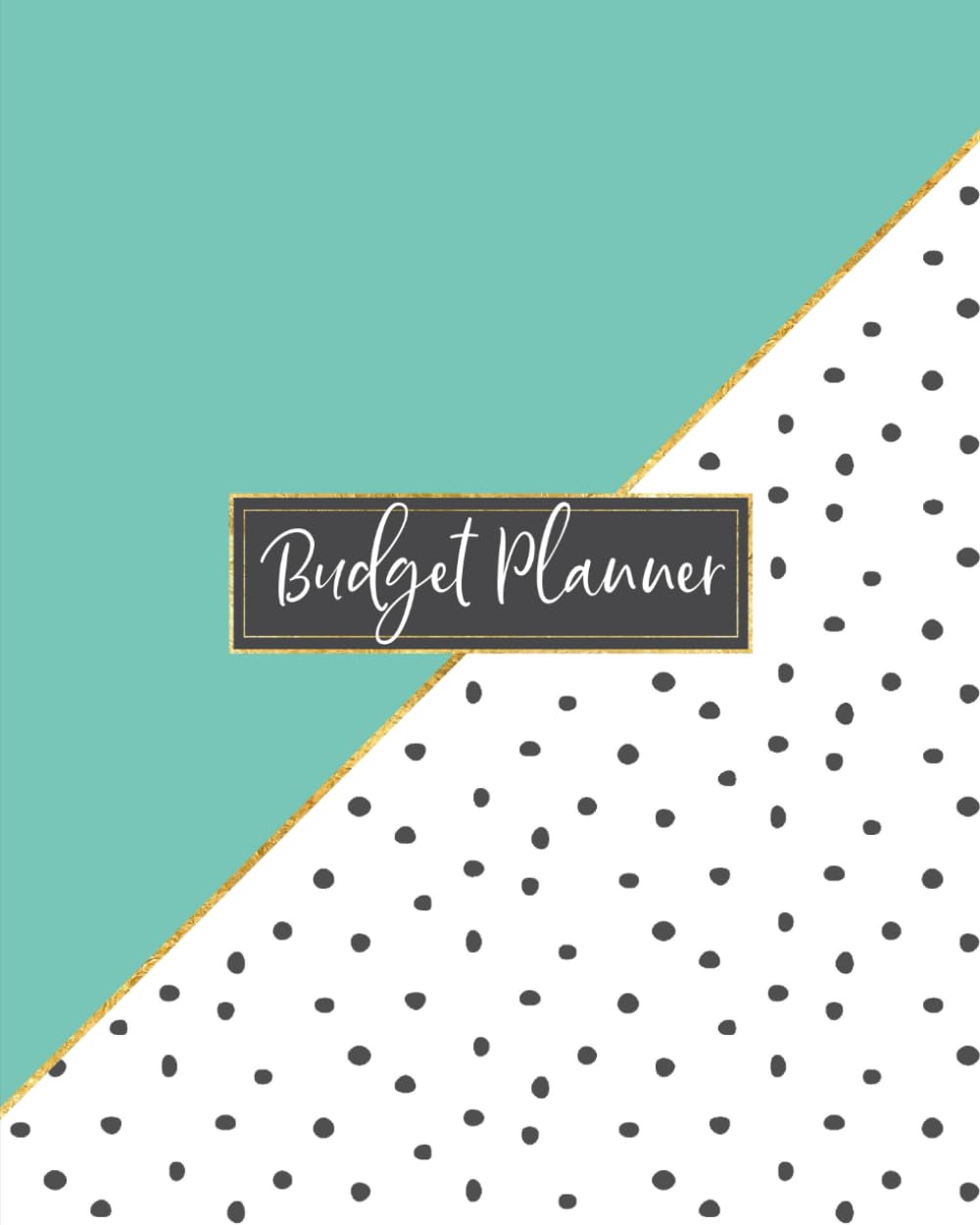 Budget Planner: Weekly and Monthly Financial Organizer | Savings - Bills - Debt Trackers | January - December | Abstract Teal & Black